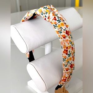 Floral knotted Headband | ORANGE FLORAL (one piece) | NEW!
